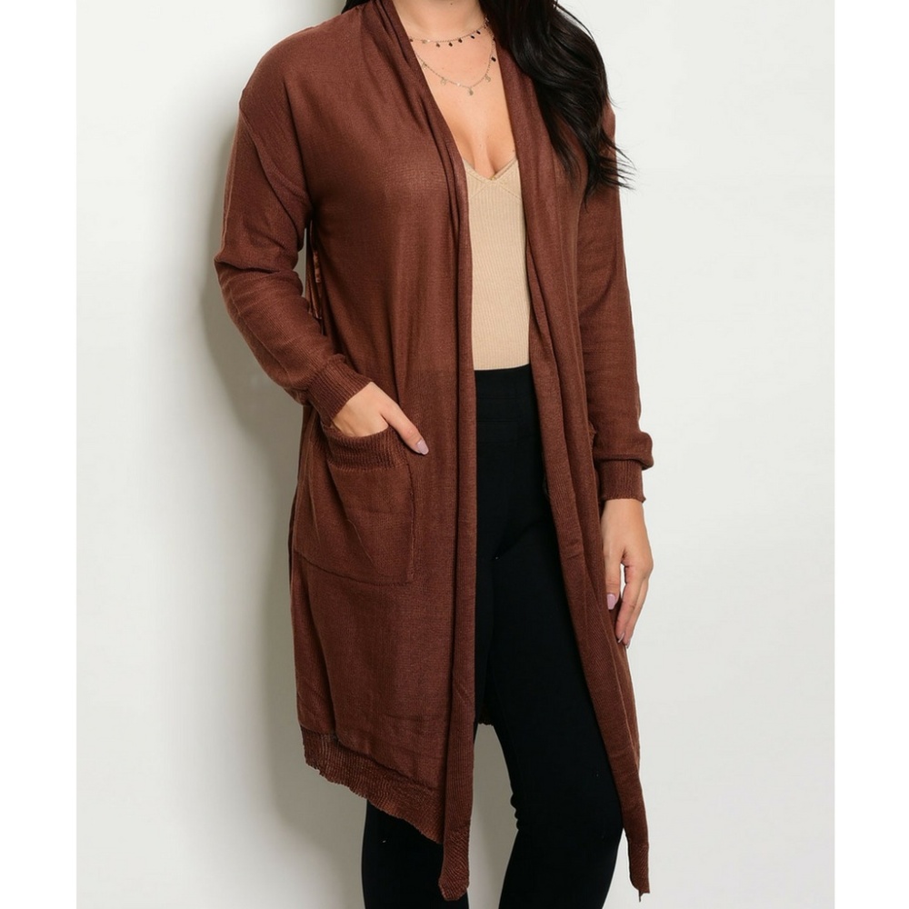 Brown Cardigan {Clothing Obsessed Company} - Picture 2 of 3